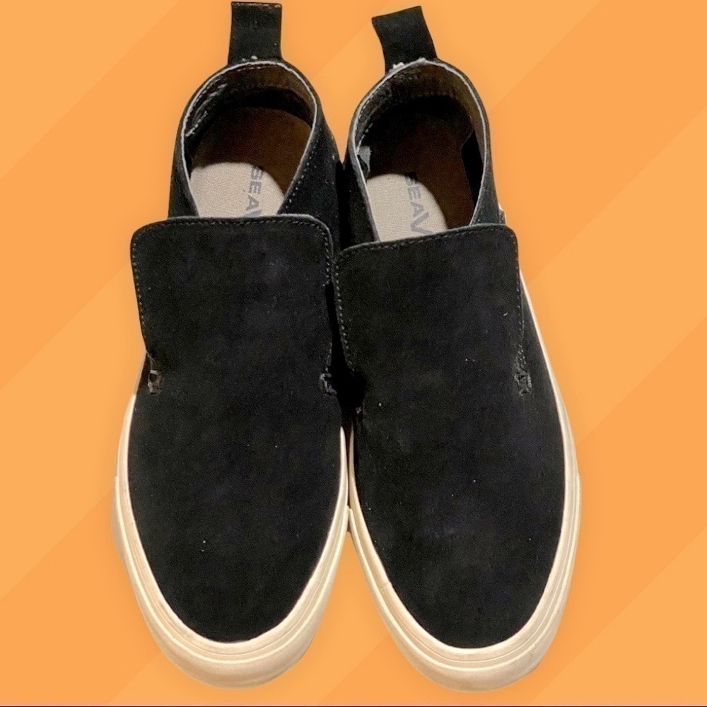 Seavees Women's Huntington Middie Black Suede Sneaker Size 7 EUC
